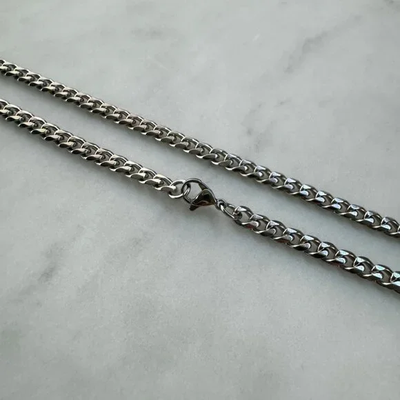 Jordan Jumpman Pendant Necklace - MJ - Silver Plated - 22" Cuban Chain - Picture 3 of 4